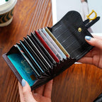 Porte-cartes croco accordéon porte-monnaie