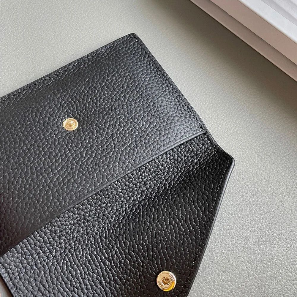 Porte-cartes en cuir véritable pour femme
