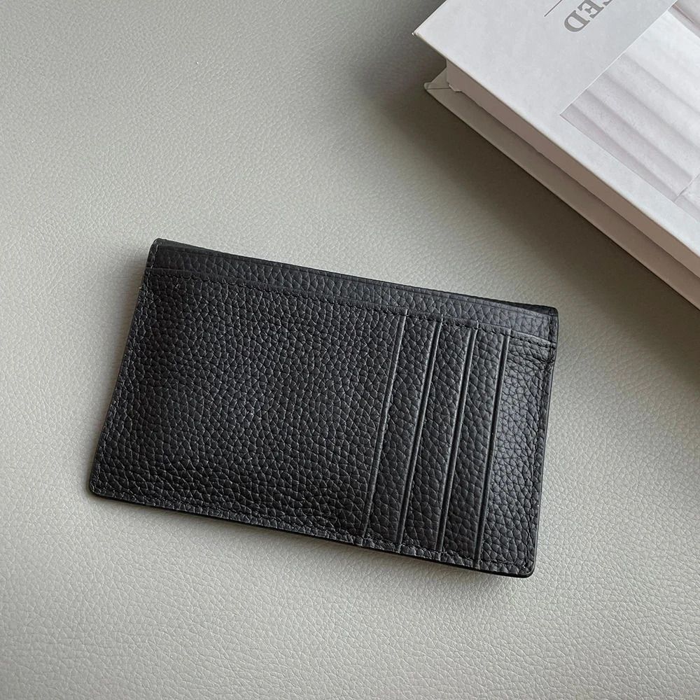 Porte-cartes en cuir véritable pour femme
