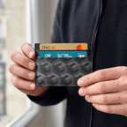 Porte-cartes en cuir motif monogramme