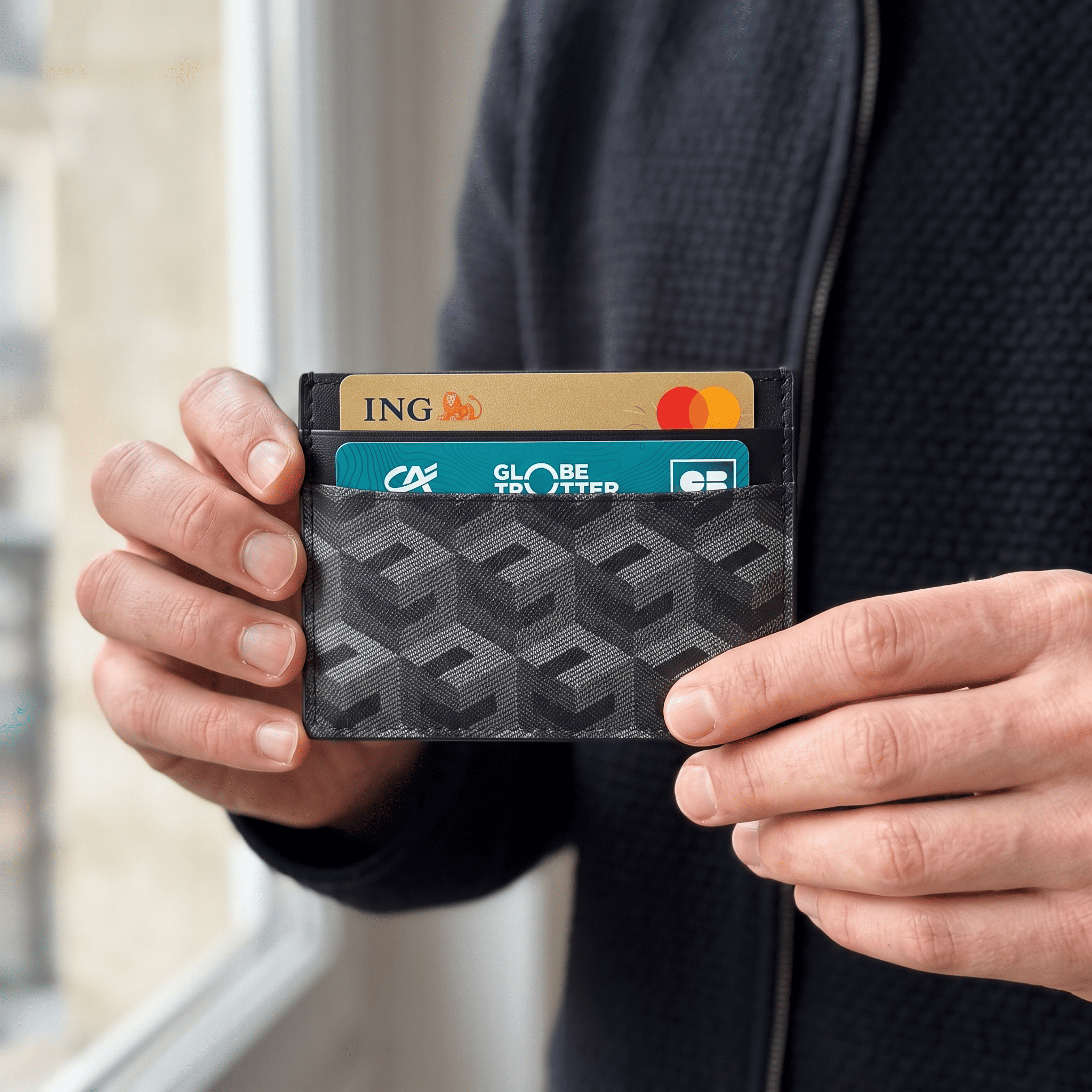 Porte-carte luxe en cuir pour homme