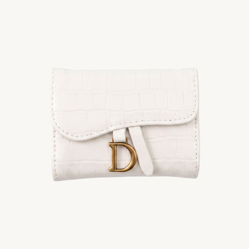 Porte-cartes croco accordéon porte-monnaie