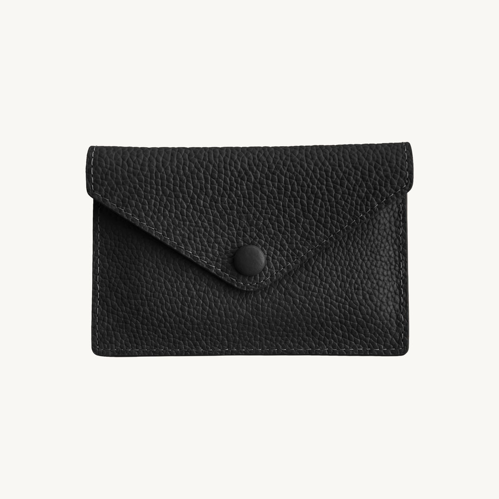 Porte-cartes en cuir véritable pour femme