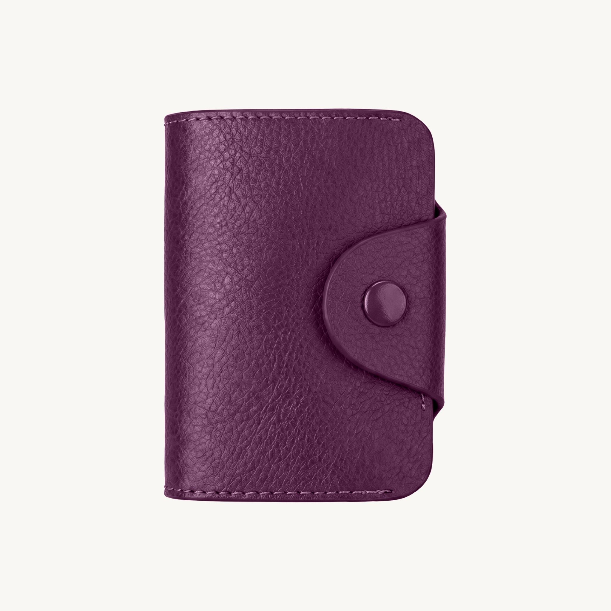Porte-cartes grande capacité en cuir