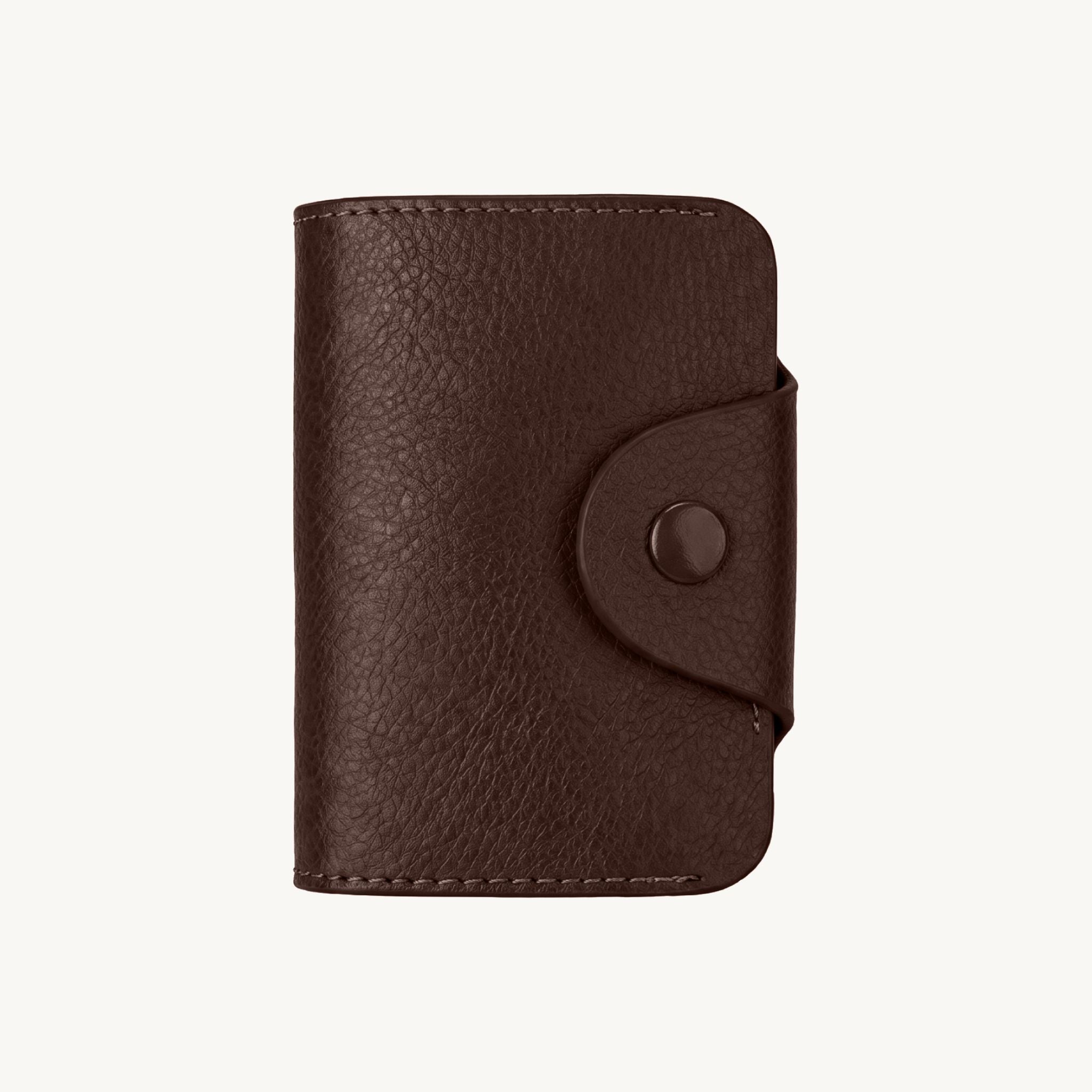 Porte-cartes grande capacité en cuir
