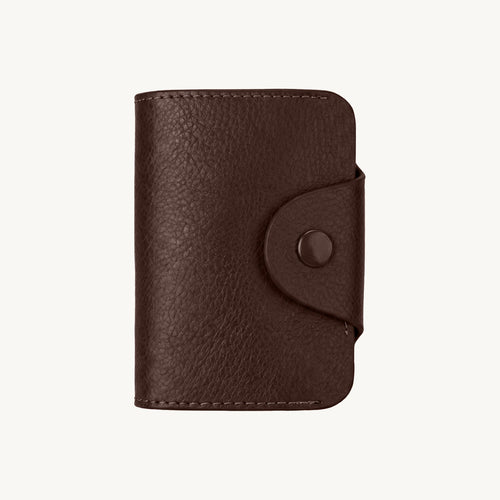 Porte-cartes en cuir accordéon grande capacité
