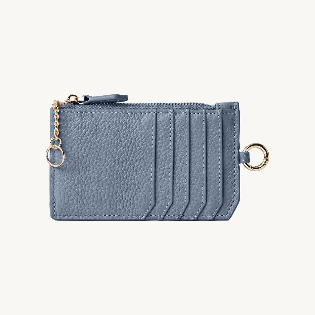 Porte-carte en cuir zippé pour femme