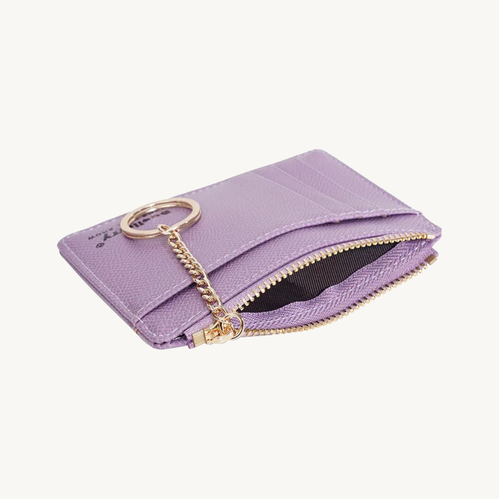 Porte-cartes porte-clé en cuir pour femme