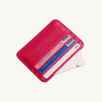 Porte-cartes en cuir simple extra plat