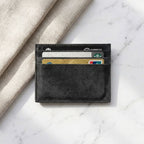 Porte-cartes en suède minimaliste