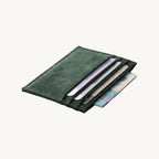 Porte-cartes en suède minimaliste
