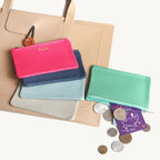 Porte-cartes en cuir pochette zippée personnalisé
