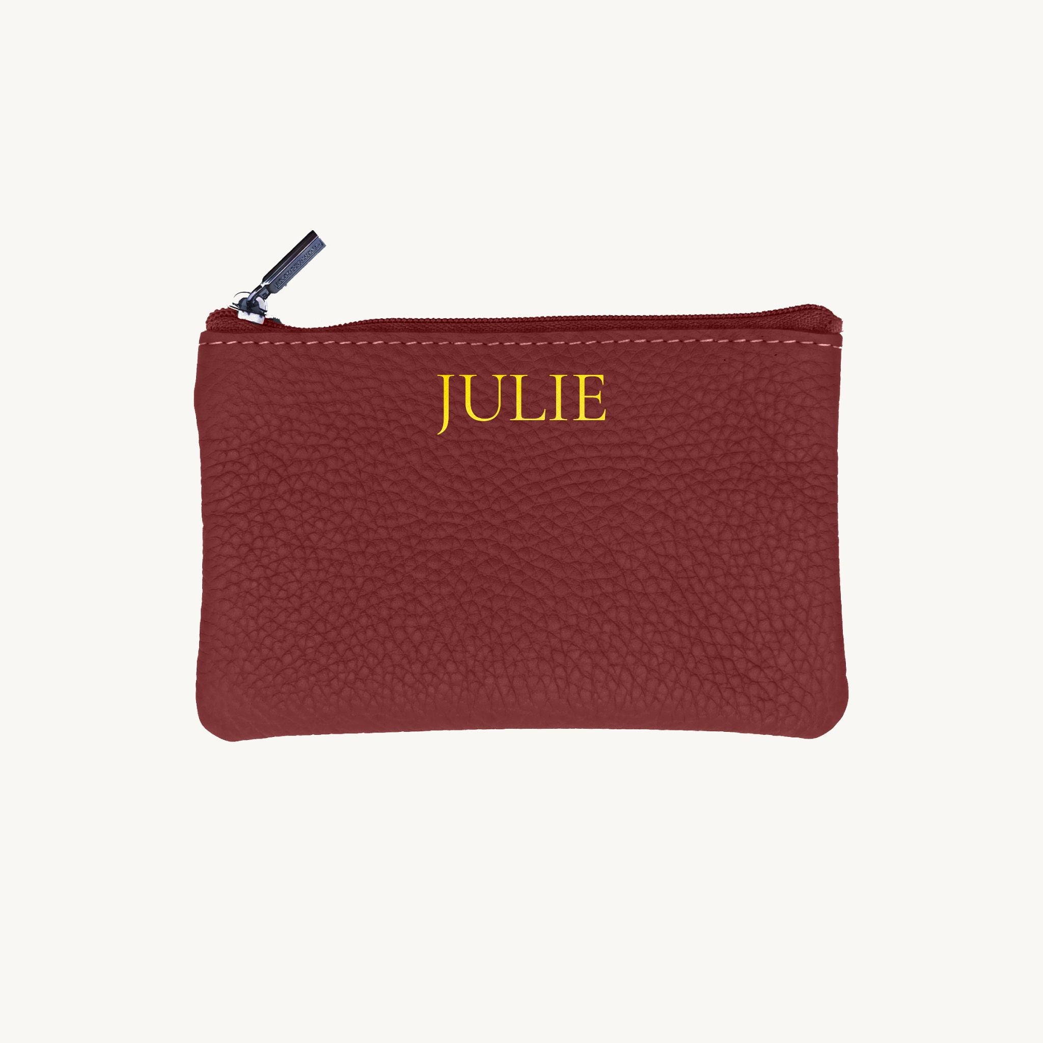 Porte-cartes zippé personnalisable pour femme