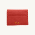 Porte-cartes en cuir plat personnalisé