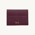 Porte-cartes en cuir plat personnalisé
