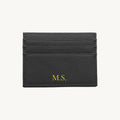 Porte-cartes en cuir plat personnalisé