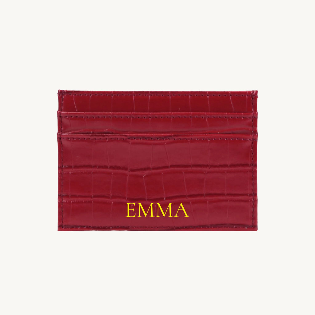 Porte-cartes crocodile personnalisé