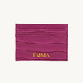 Porte-cartes en cuir motif croco personnalisé