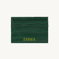 Porte-cartes en cuir motif croco personnalisé