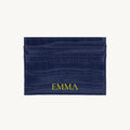 Porte-cartes en cuir motif croco personnalisé