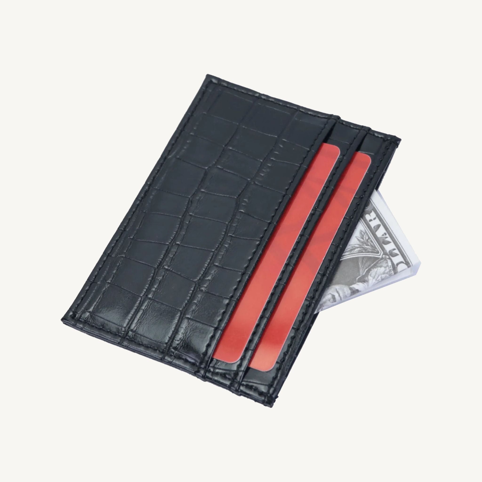 Porte-cartes crocodile personnalisé