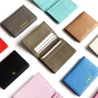 Porte-cartes en cuir pliable personnalisé