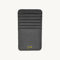 Porte-cartes en cuir avec initiales personnalisable