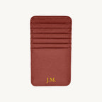 Porte-cartes en cuir vertical personnalisé