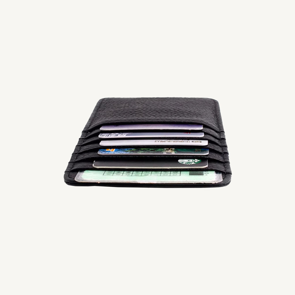 Porte-cartes en cuir avec initiales personnalisable