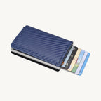 Porte-cartes pop-up effet carbone pliable