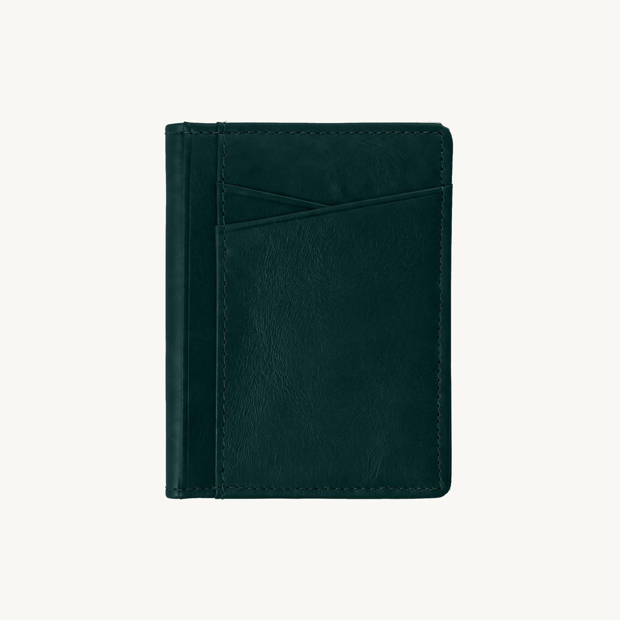 Porte-cartes pour homme en cuir avec deux volets