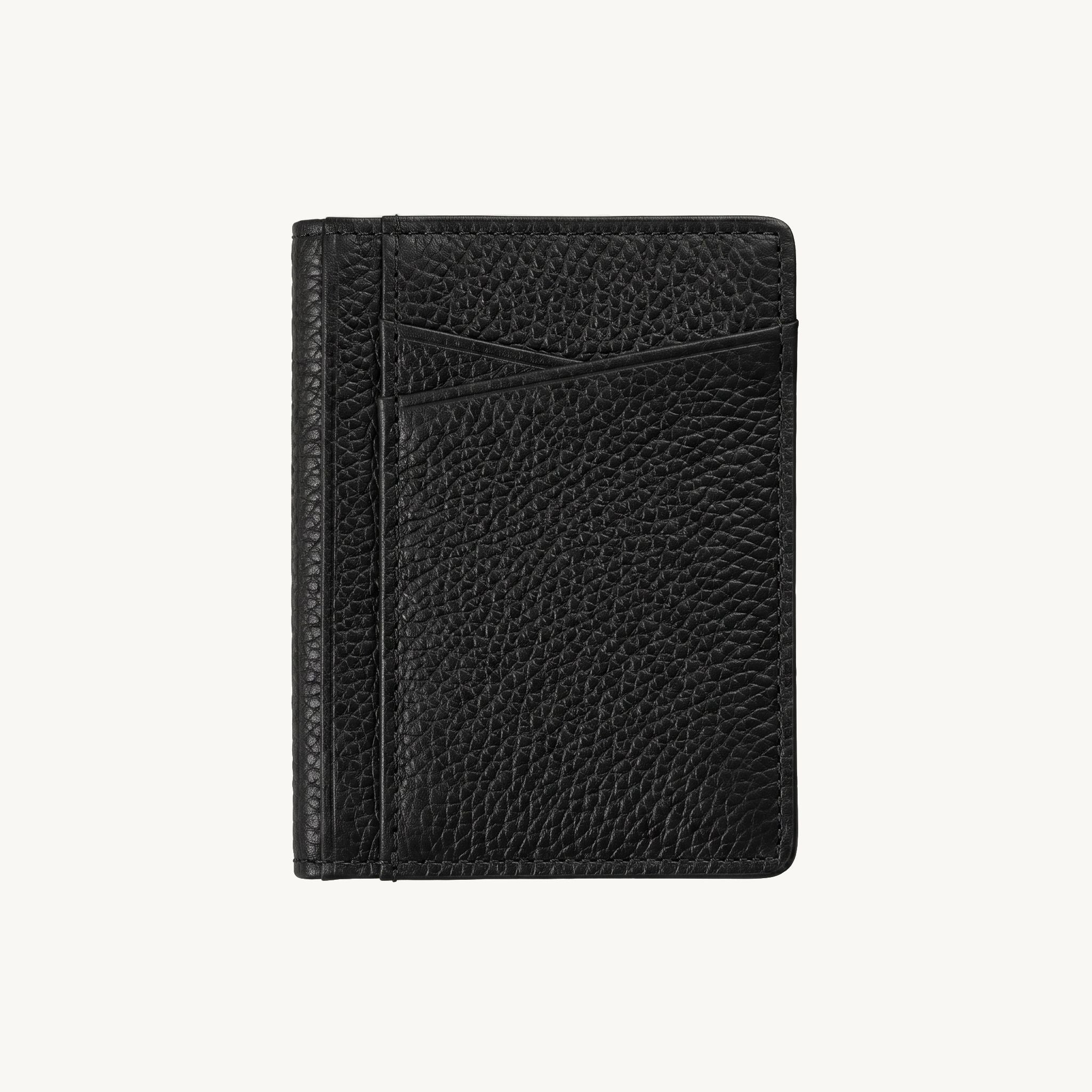 Porte-cartes pour homme en cuir avec deux volets