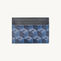 Porte-cartes en cuir motif monogramme