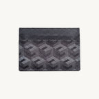 Porte-cartes en cuir motif monogramme