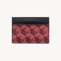 Porte-cartes en cuir motif monogramme