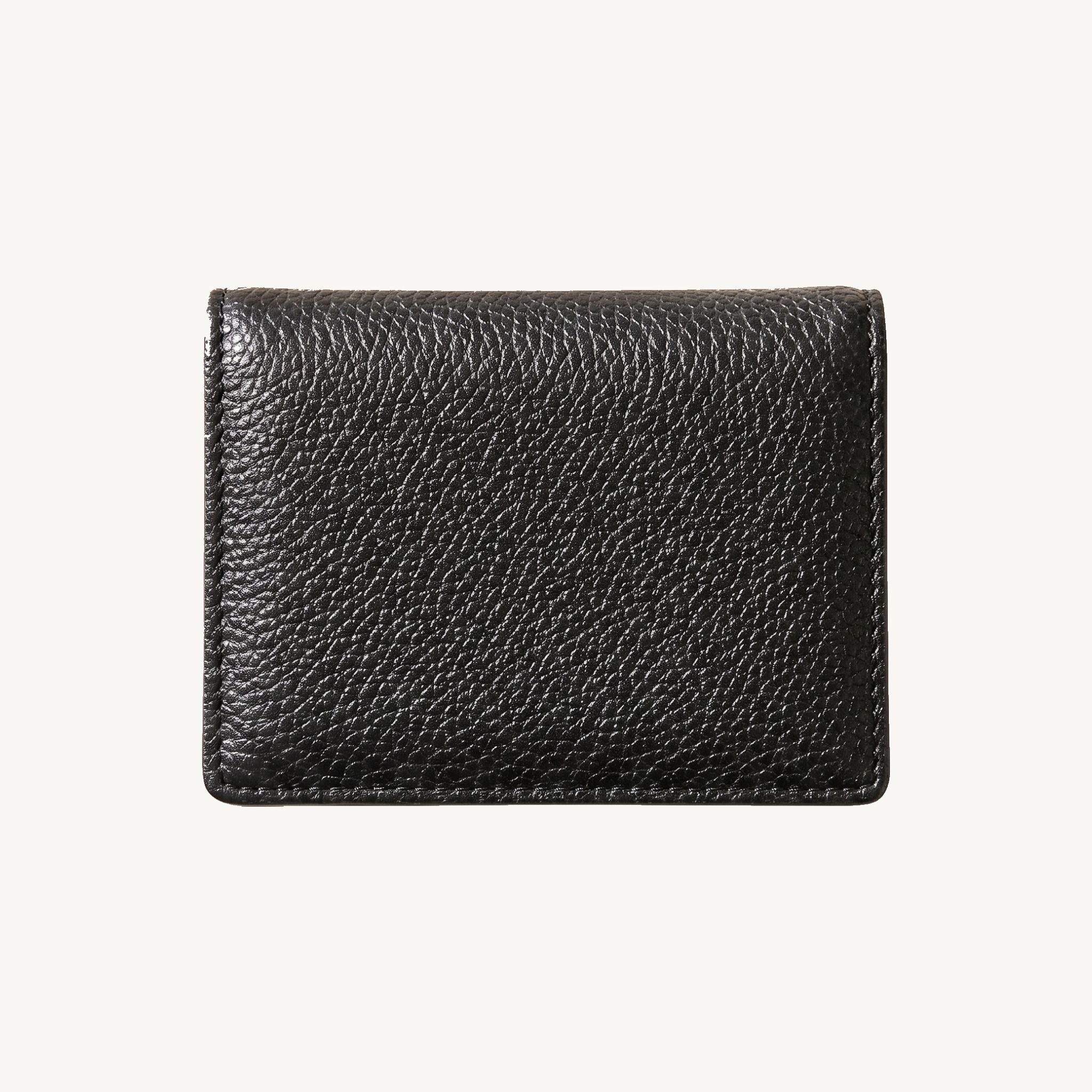 Porte-cartes noir en cuir pour homme