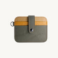 Porte-cartes en cuir colorblock porte-clés