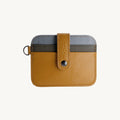 Porte-cartes en cuir colorblock porte-clés