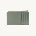 Porte-cartes en cuir zippé fin