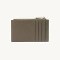 Porte-cartes en cuir zippé fin