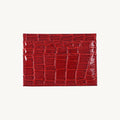 Porte-cartes style croco pour femme