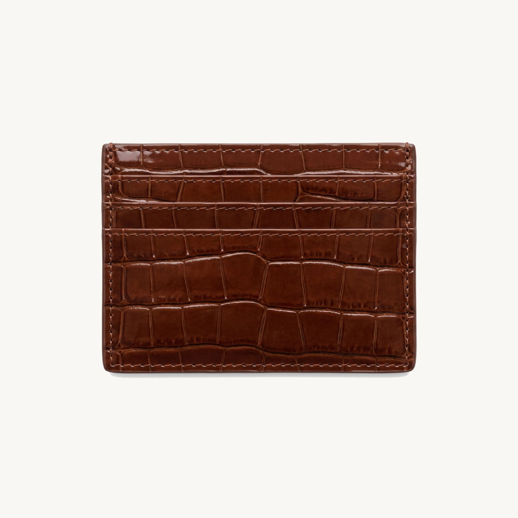 Porte-cartes style croco pour femme