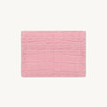 Porte-cartes en cuir motif croco plat