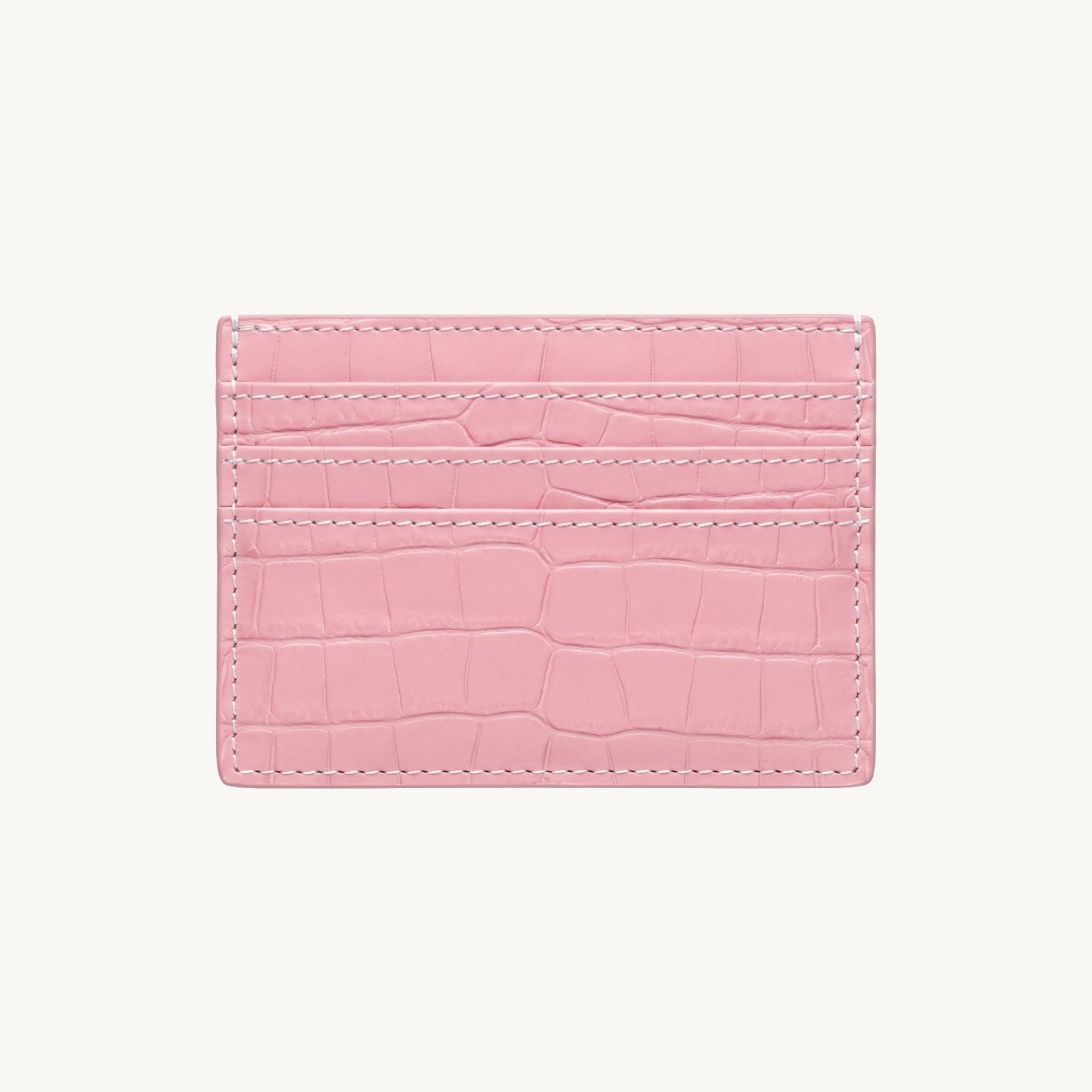 Porte-cartes style croco pour femme
