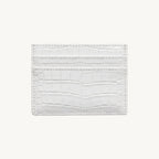 Porte-cartes en cuir motif croco plat