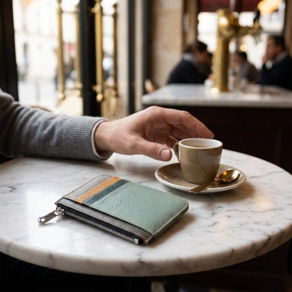 Porte-cartes de crédit luxe en cuir
