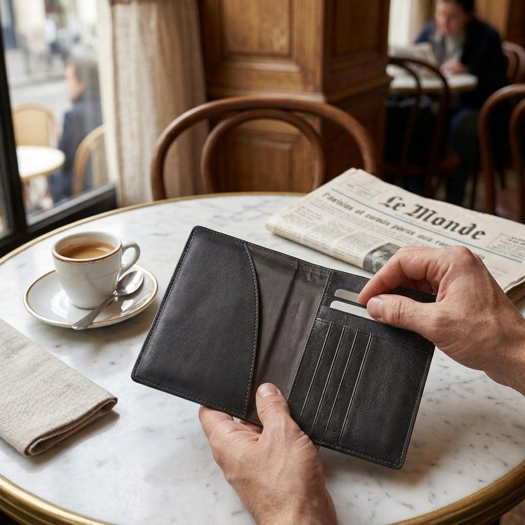 Porte-cartes grand format pour homme