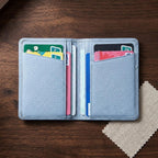 Porte-cartes en cuir pliable 2 volets