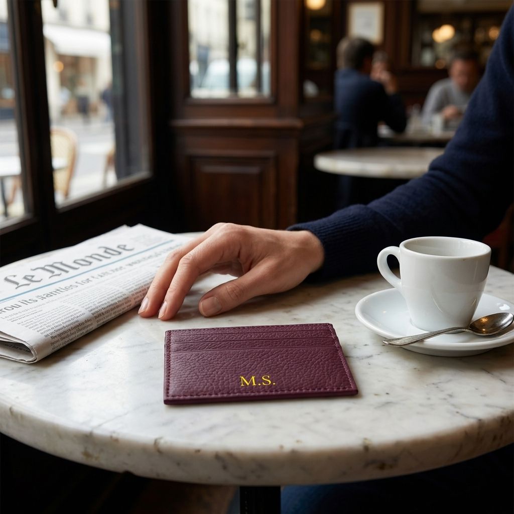 Porte-carte personnalisé avec initiales pour femme