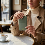 Porte-cartes en cuir vertical personnalisé